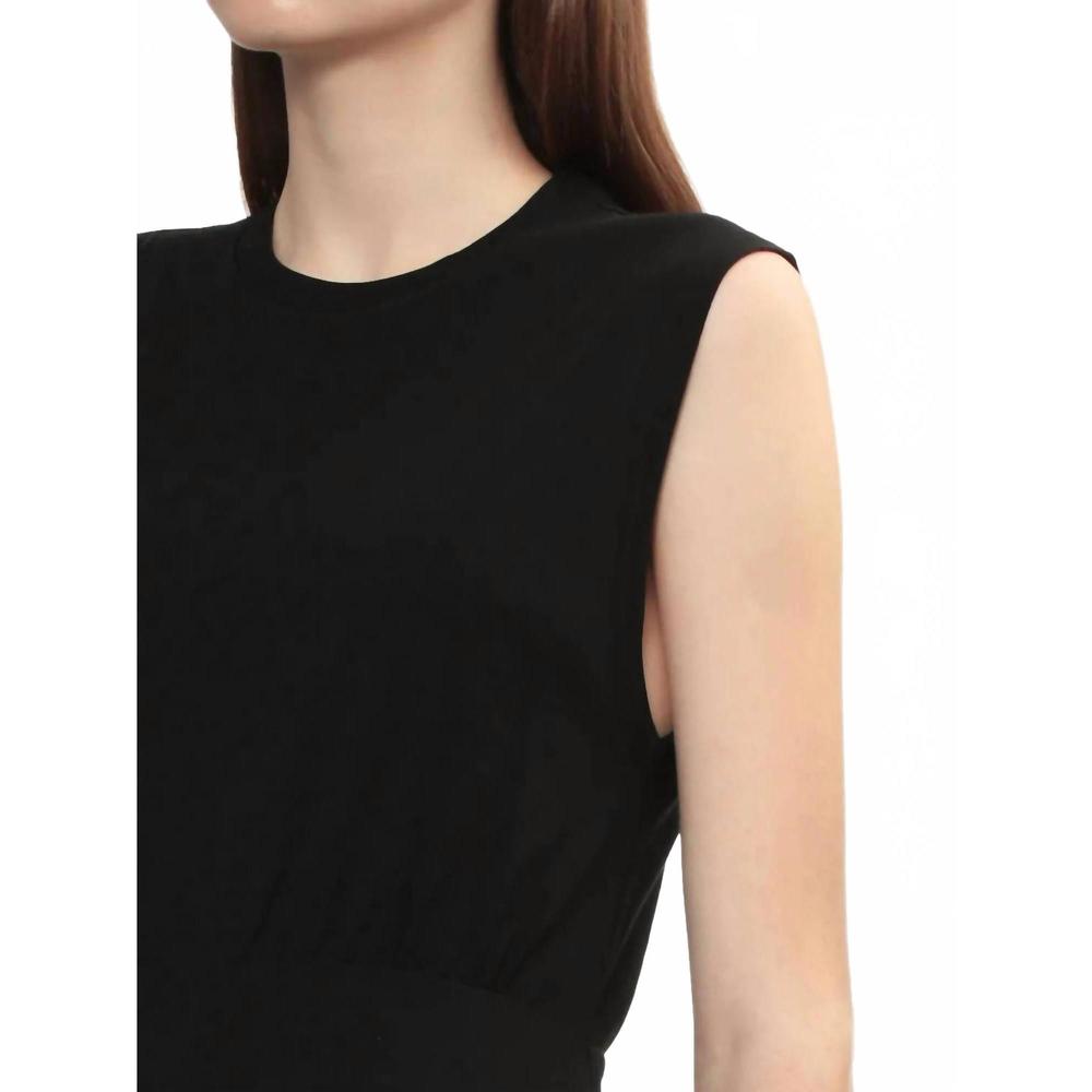 NEW TOTEME sleeveless cotton tee dress in black - Picture 3 of 7